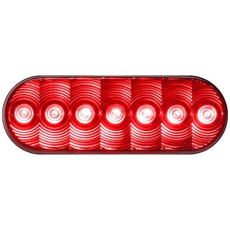 Stop Turn Tail Light For Over 80 Width Vehicle Applications 7 LED Oval Shape Red